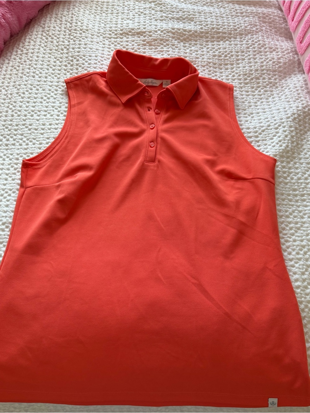Lady Hagen Golf Polo Tank Top - Coral